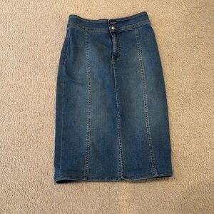 We the Free Denim skirt zip in front of